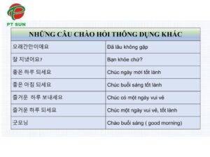 câu chào thông dụng