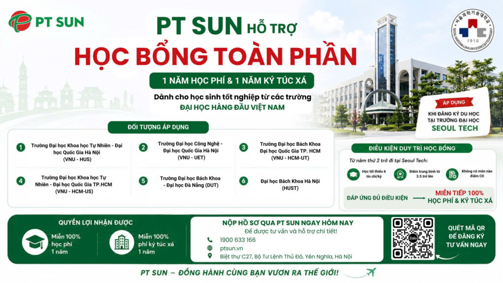 Học Bổng GKS Hàn Quốc: Điều Kiện Nhận Học Bổng Chi Tiết & PT SUN Hỗ Trợ Du Học Hàn Quốc Học Bổng GKS Toàn Diện 2 học bổng gks