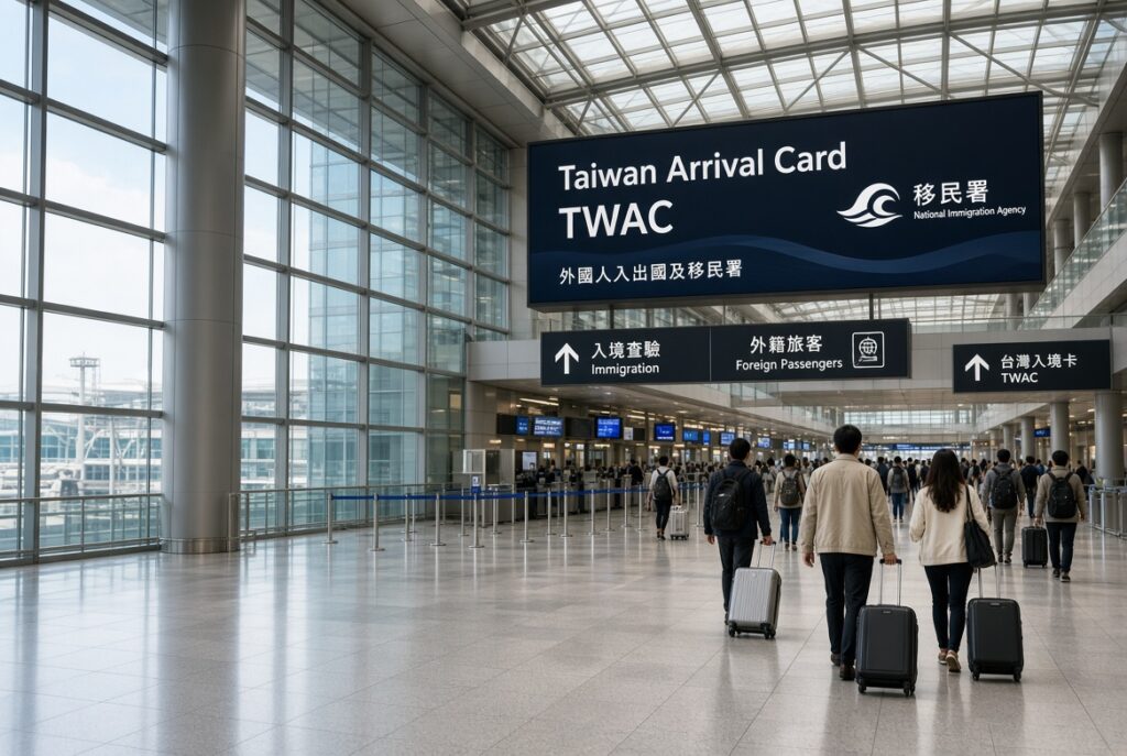 Hướng dẫn điền tờ khai nhập cảnh Đài Loan chi tiết nhất 2026 (Taiwan Arrival Card – TWAC) 1 Sân Bay Đài Loan