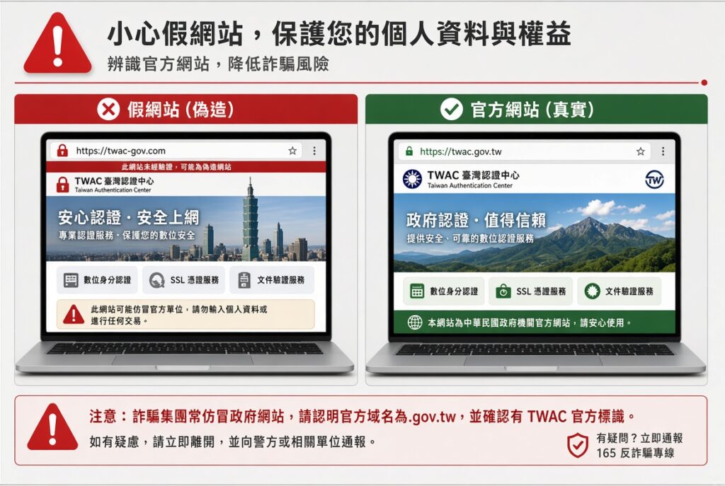 Hướng dẫn điền tờ khai nhập cảnh Đài Loan chi tiết nhất 2026 (Taiwan Arrival Card – TWAC) 5 Cảnh báo quan trọng – chỉ truy cập website chính thức có đuôi .gov.tw để tránh rủi ro lừa đảo.